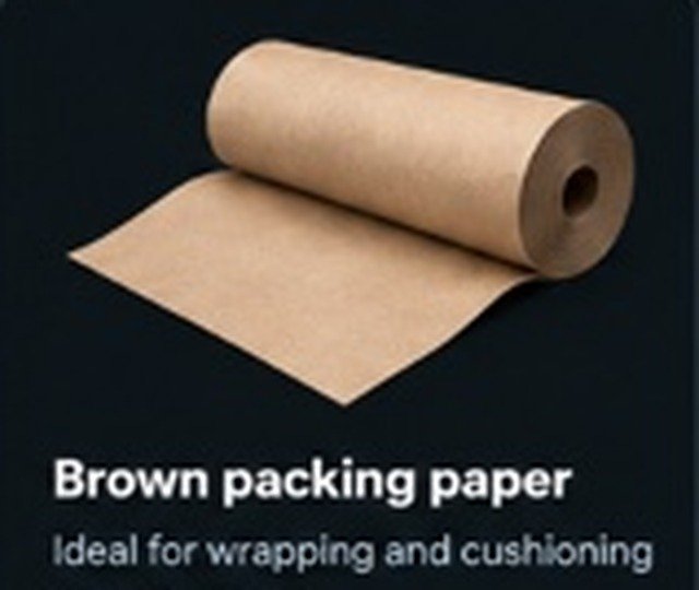 Brown packing paper roll